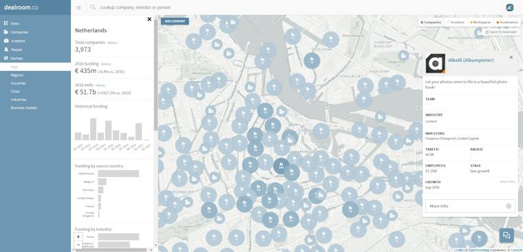 Geospatial data and map design upgrades | Dealroom.co