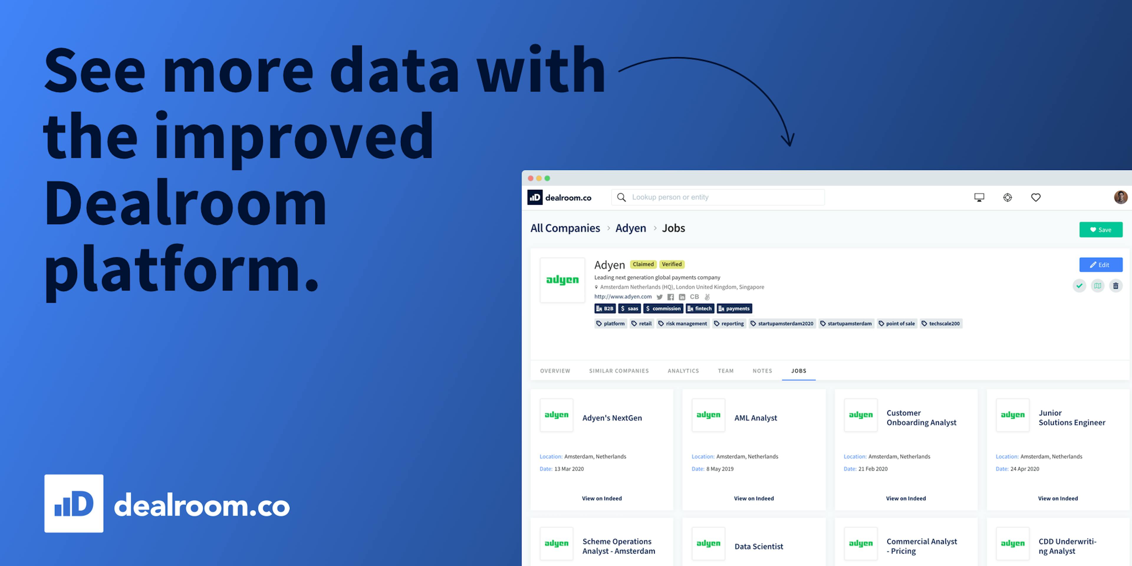 More features, more data, an upgraded platform. | Dealroom.co