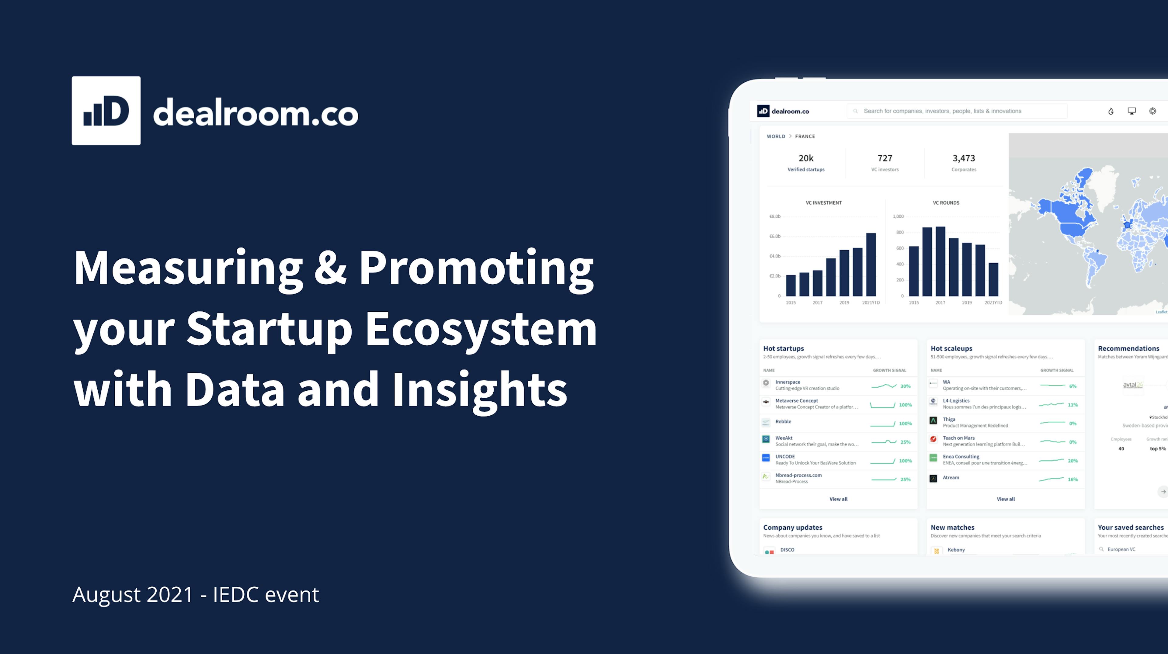 The economic engine of startups: using data to fuel startup ecosystems ...